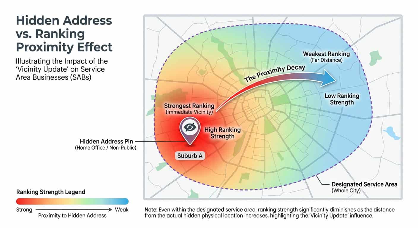 Hidden Address vs. Ranking Proximity Effect